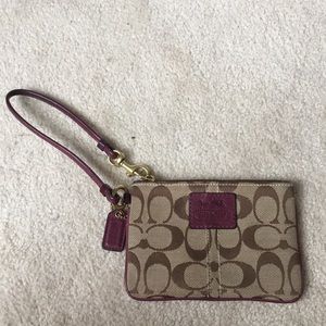 Brown Coach Wristlet